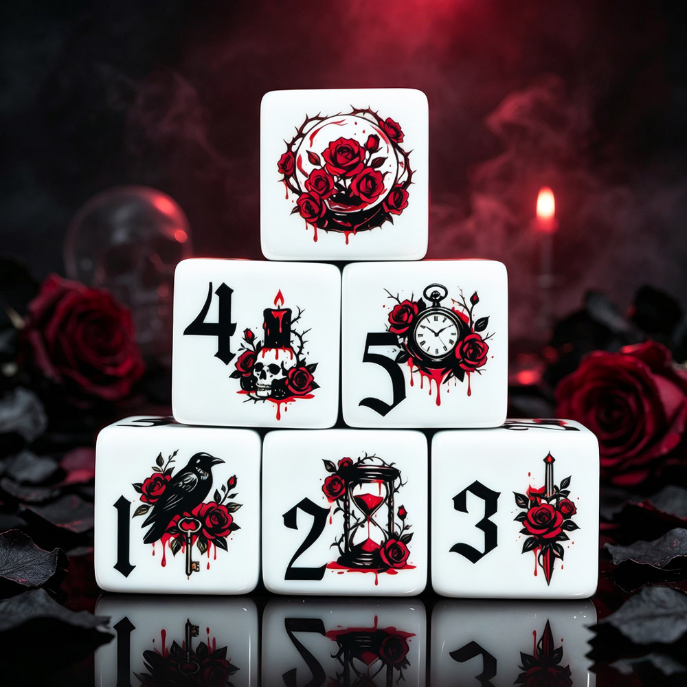 12 dados acrílicos D6 de 16 mm - Board Game Arena reseña y precio