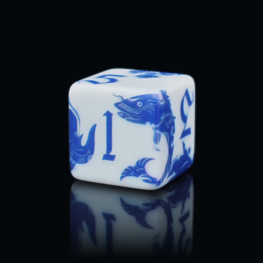 12 dados de porcelana azul y b - Board Game Arena reseña y precio
