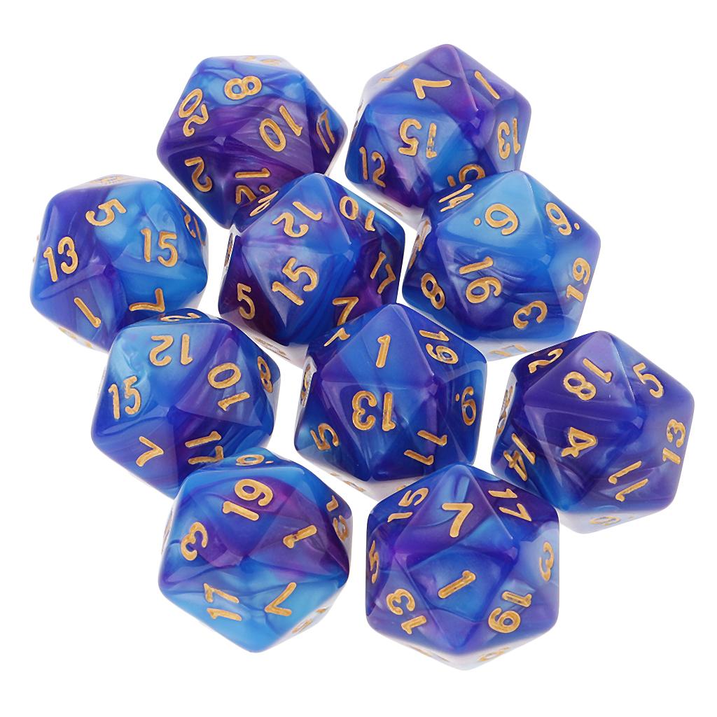 10 Uds dados poliédricos de 20 - Board Game Arena reseña y precio