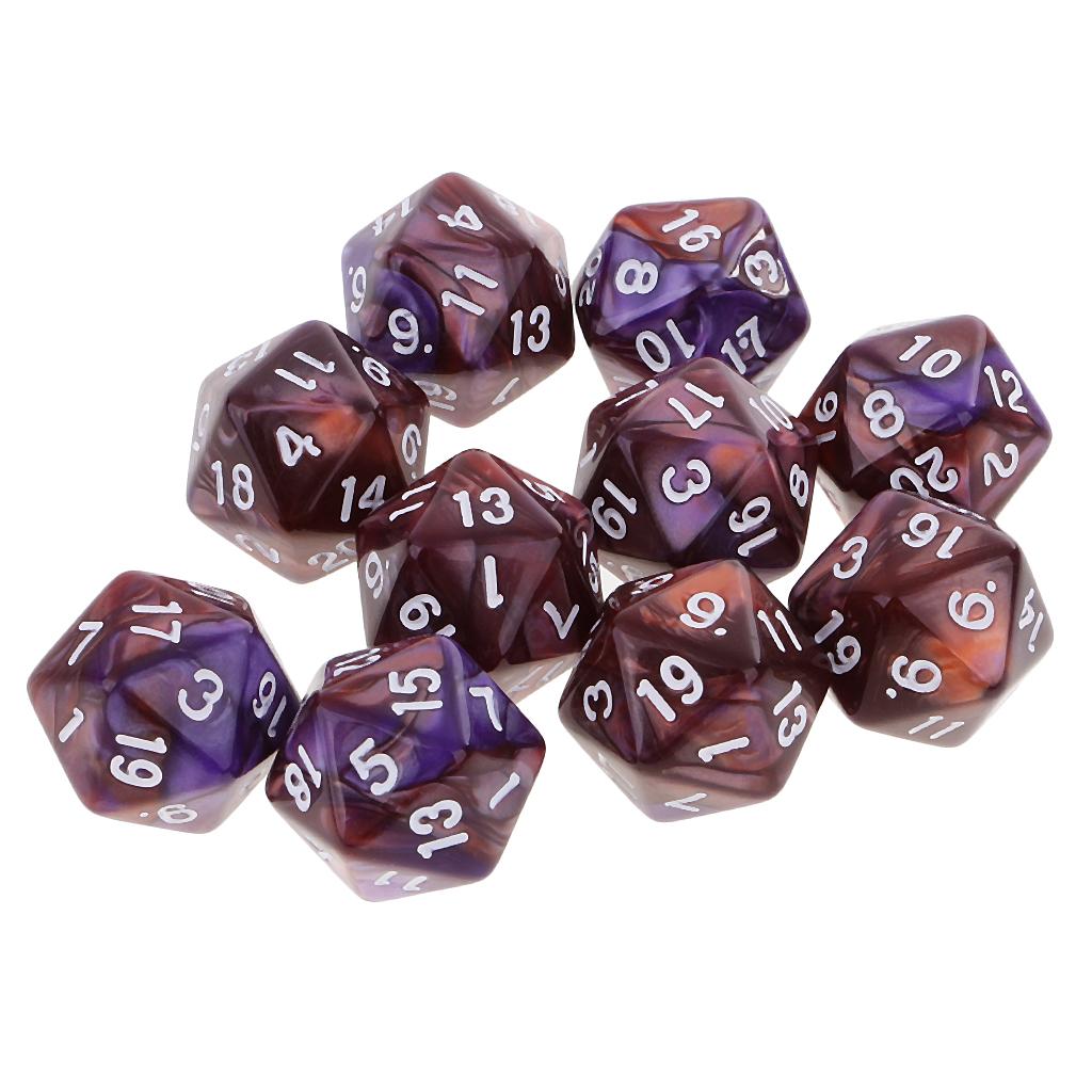 10 Uds dados poliédricos de 20 - Board Game Arena reseña y precio