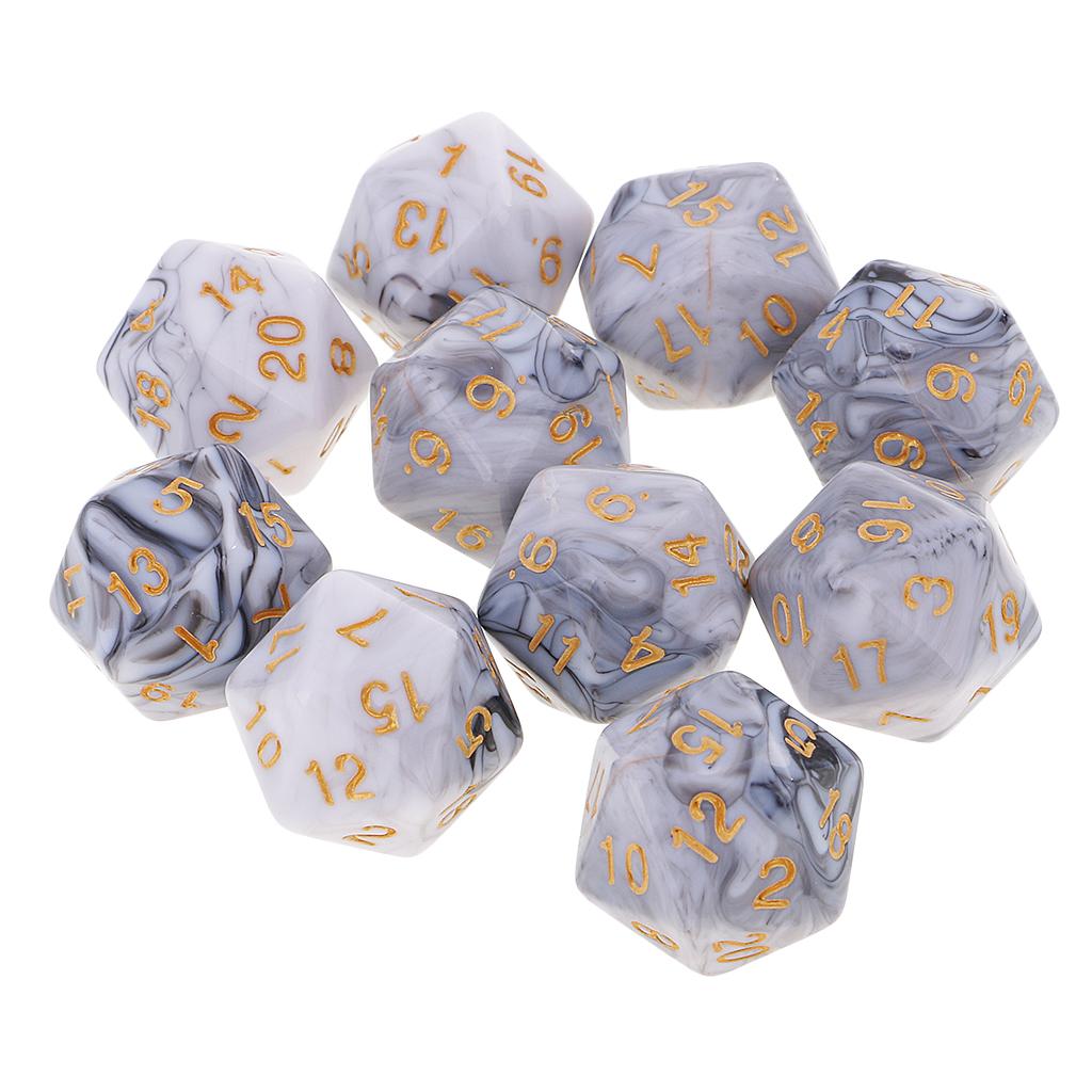 10 Uds dados poliédricos de 20 - Board Game Arena reseña y precio
